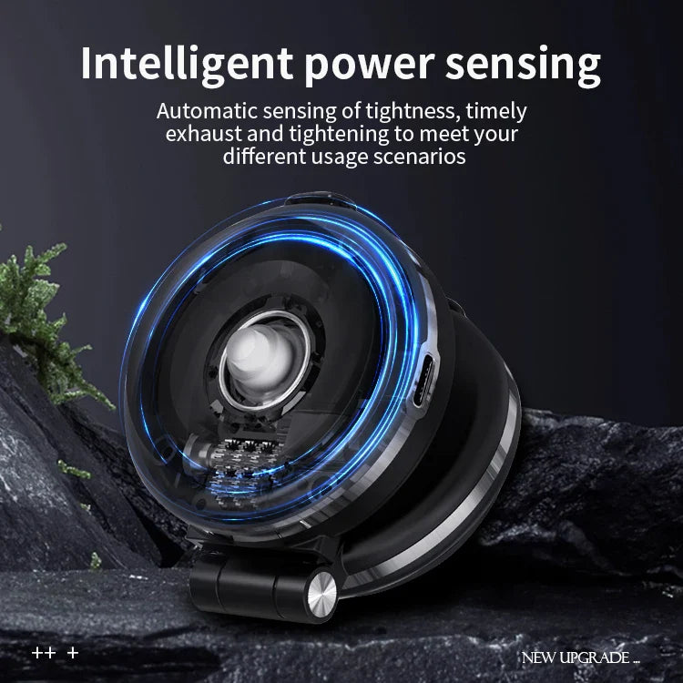 KTX-523987 360-Degree Adjustable Car Phone Holder with 10W Wireless Charging and Dual Vacuum Suction Cups
