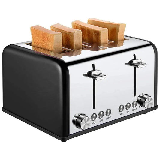 KTX-373651 Extra Wide Slot Stainless Steel 4 Slice Vertical Toaster with Compact Design
