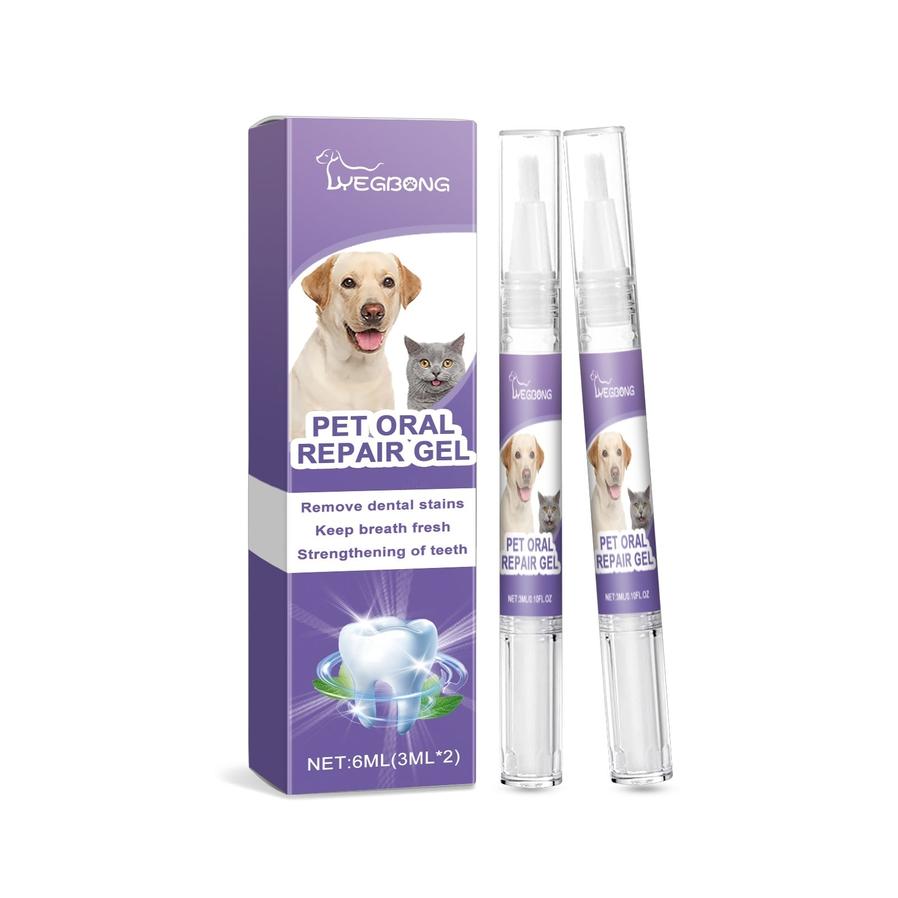 JMT-806410 Pet Oral Repair Gel with Natural Extracts - Includes Healing Chamomile, Lemon, Mint, and Gallnut Extracts, 6ml Pack