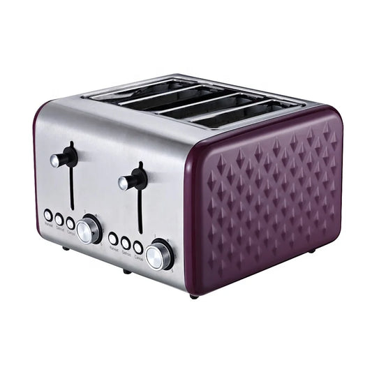 KTX-782675 Stainless Steel Electric Bread Toaster with Pop-up Function for Perfectly Toasted Sandwiches