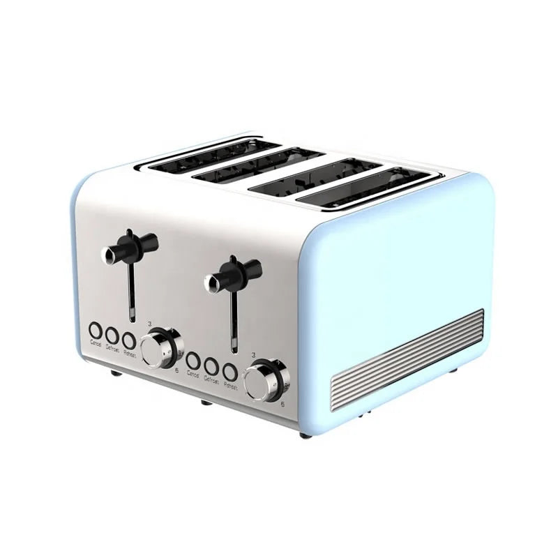 KTX-782675 Stainless Steel Electric Bread Toaster with Pop-up Function for Perfectly Toasted Sandwiches