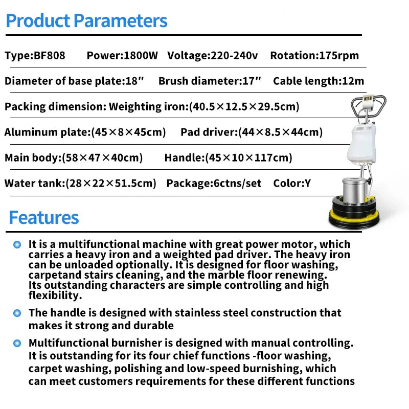 KTX-387987 Marble Floor Polishing and Cleaning Machine with Waxing Equipment