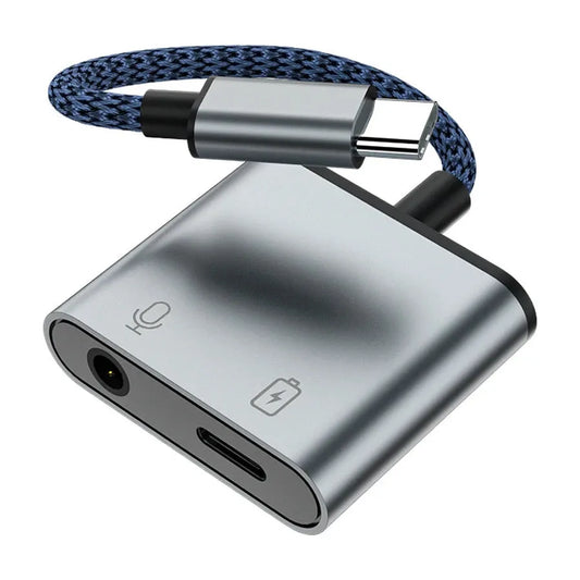 KTX-293459 USB-C to 3.5mm Headphone Jack Adapter with Type-C Charging Support for Samsung S20 and iPad Pro