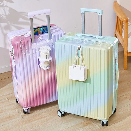 KTX-405907 Lightweight Waterproof ABS 4-Piece Suitcase Set with Soft Handle and Rotary Casters