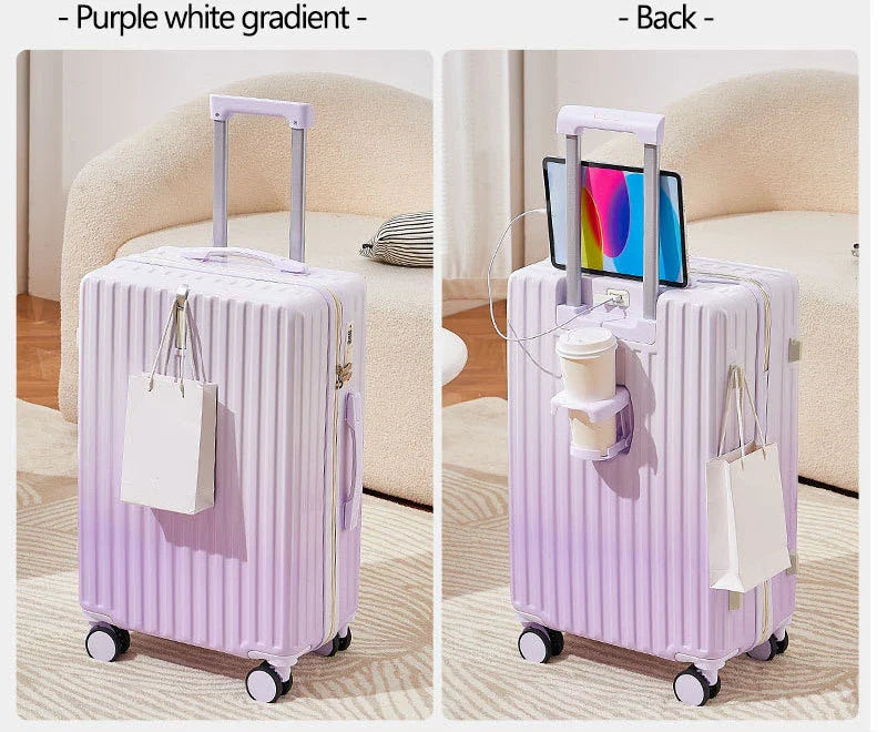 KTX-405907 Lightweight Waterproof ABS 4-Piece Suitcase Set with Soft Handle and Rotary Casters