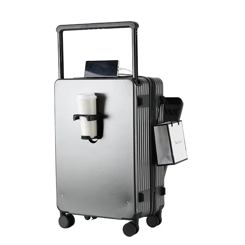 KTX-339219 Compact 20-Inch Expandable Suitcase with Laptop Stand and Smooth Rolling Wheels