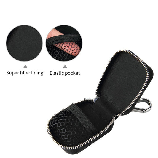 KTX-081171 Universal Clamshell Protective Case for Bluetooth Headsets - Faux Leather Headphone Cover