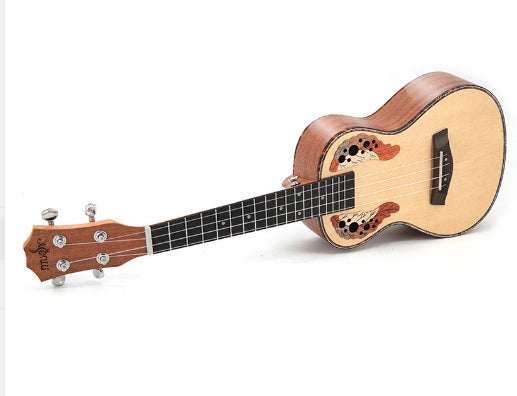 KTX-664467 23-Inch Spruce Ukulele with Grape Hole Design