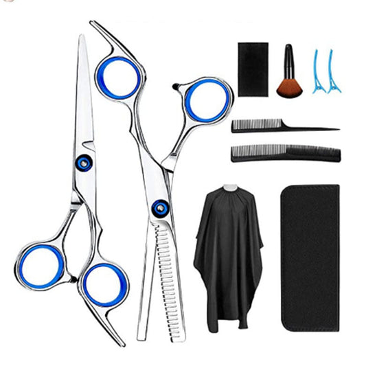 KTX-909971 Premium Hairdressing Scissors Set for Precision Cutting - 6 to 10 Pieces for Professional Use