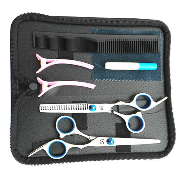 KTX-909971 Premium Hairdressing Scissors Set for Precision Cutting - 6 to 10 Pieces for Professional Use