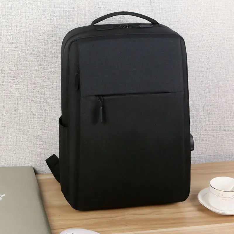KTX-538963 Waterproof Oxford Polyester Laptop Backpack with USB Charging Port - Customisable Unisex Rucksack for Business Use