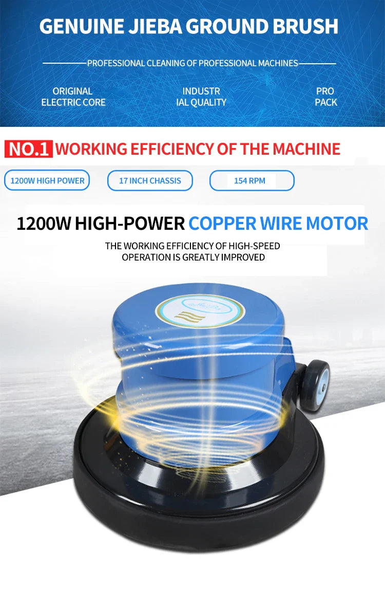 KTX-158611 18-Inch Multifunctional Floor Buffer and Burnisher with 154 RPM Rotation