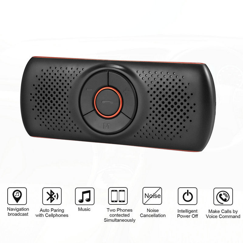KTX-672595 Wireless Bluetooth Car Hands-Free Speaker with Subwoofer for Smartphones