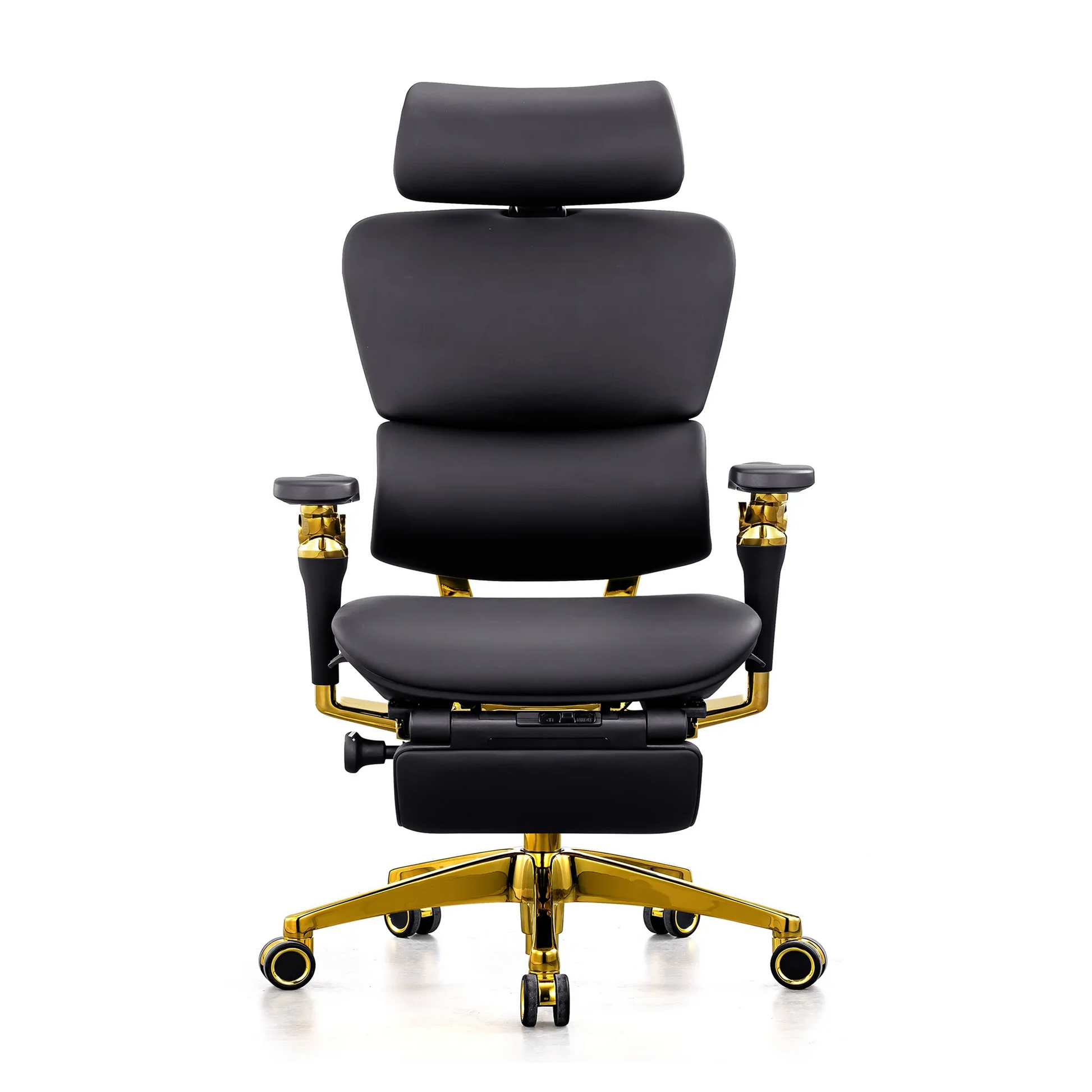 KTX-823059 Ergonomic Black Leather Office Chair with 7D Adjustable Armrests