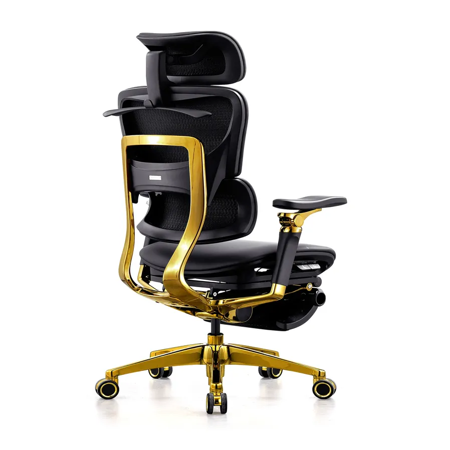 KTX-823059 Ergonomic Black Leather Office Chair with 7D Adjustable Armrests