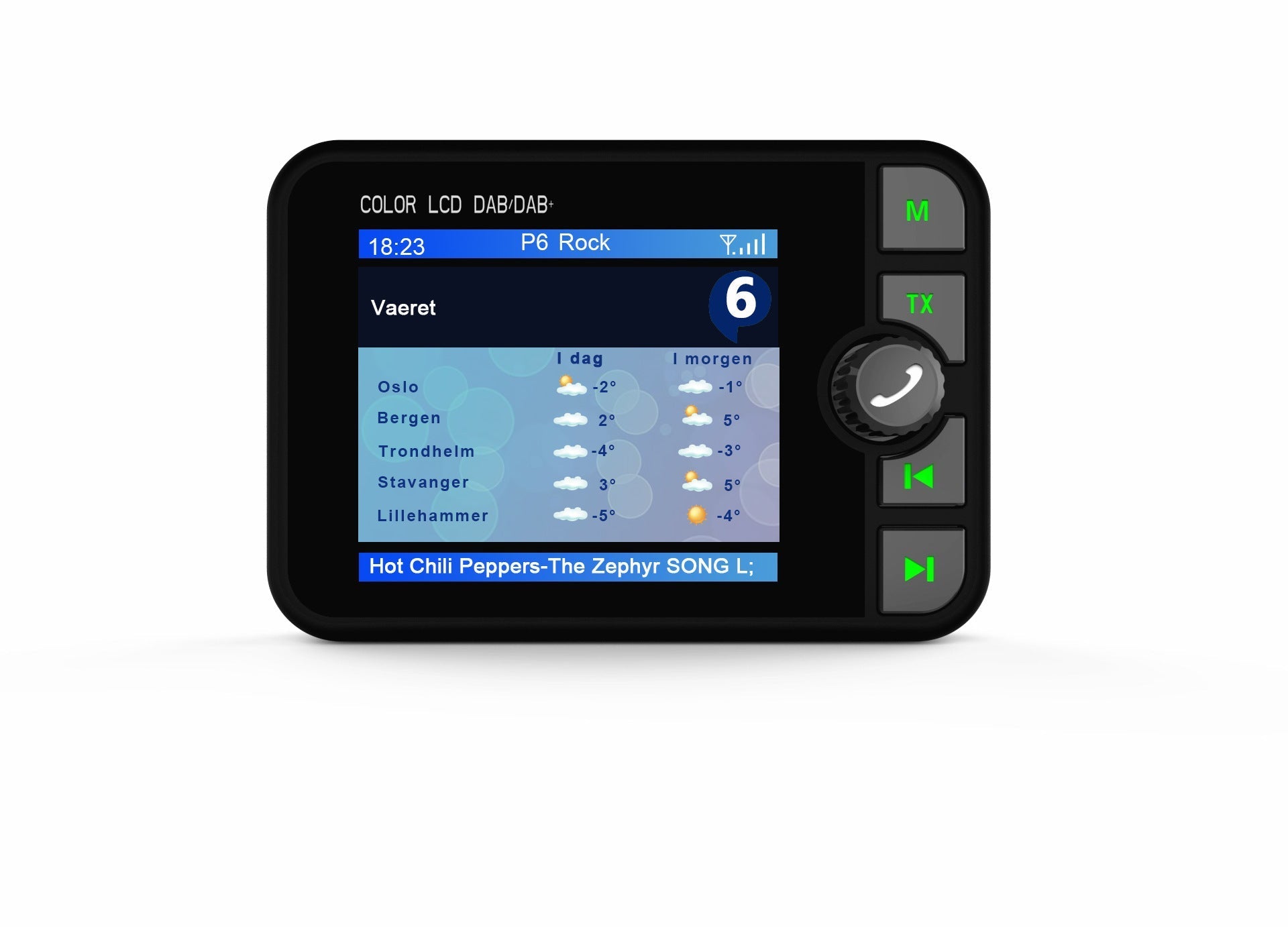 KTX-617619 Bluetooth DAB Digital Car Receiver with 2.4-Inch Color Screen and MP3 Functionality