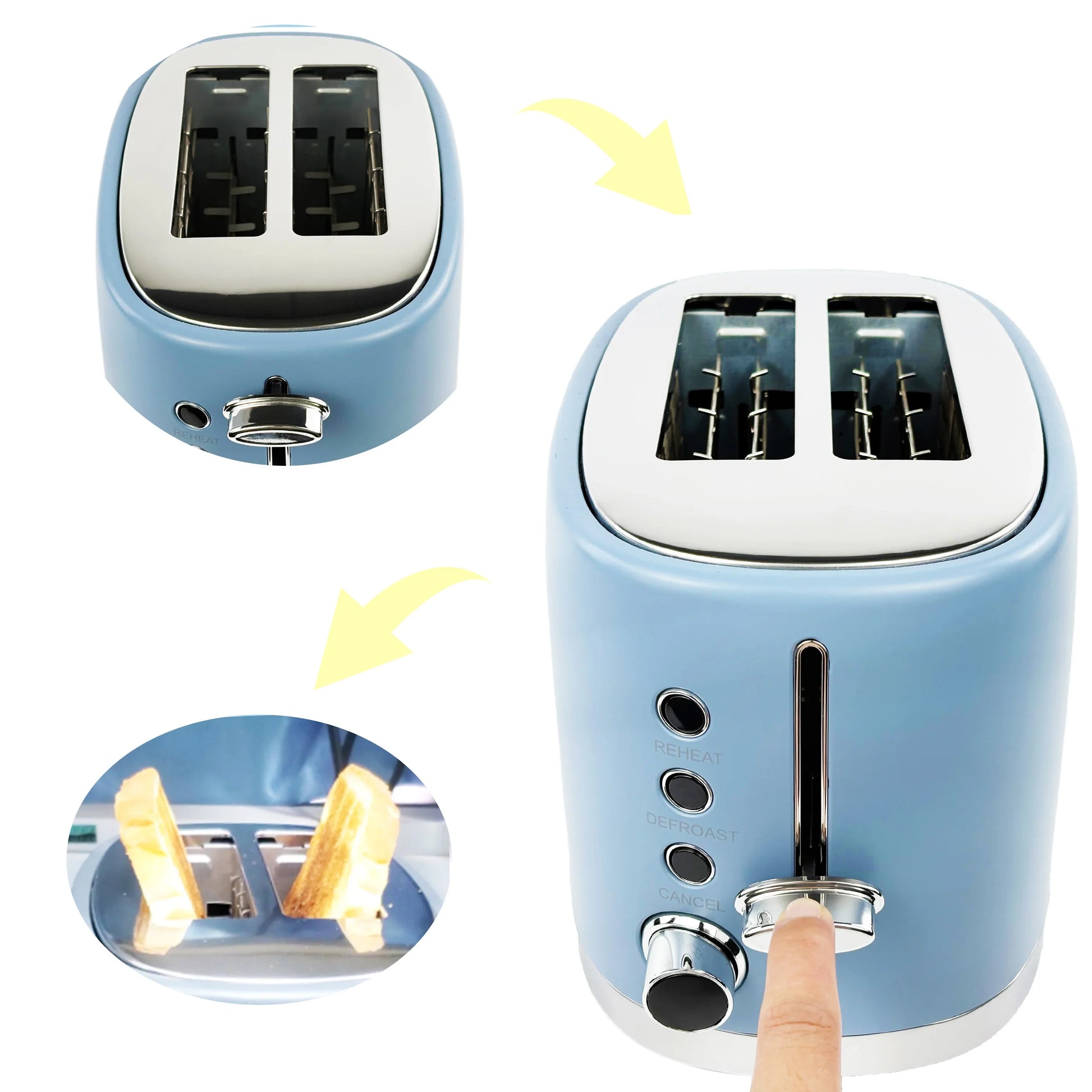 KTX-042515 Customisable Electric Toaster with Digital Display for Household Sandwiches and Bread