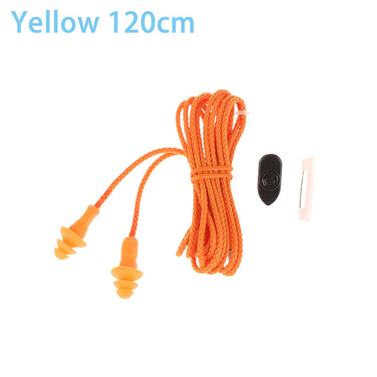 KTX-109779 Wired Soundproof Earbuds with Multiple Length Options in Blue and Yellow