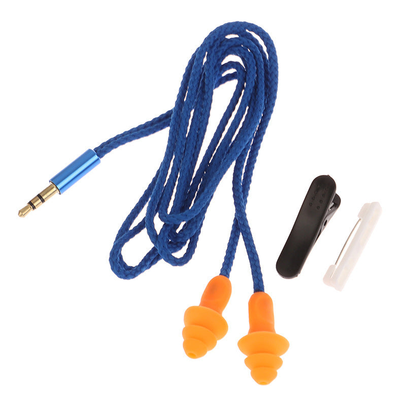 KTX-109779 Wired Soundproof Earbuds with Multiple Length Options in Blue and Yellow