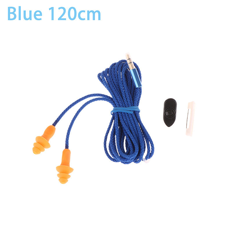 KTX-109779 Wired Soundproof Earbuds with Multiple Length Options in Blue and Yellow
