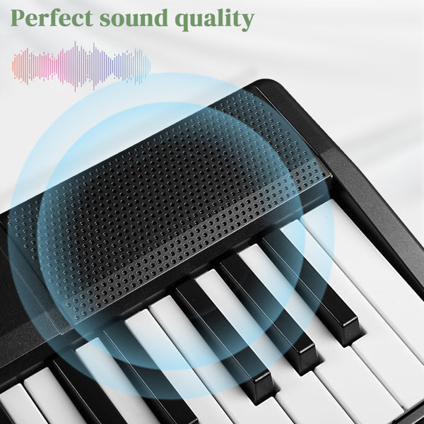 KTX-386515 61-Key Portable Folding Electronic Keyboard in Black