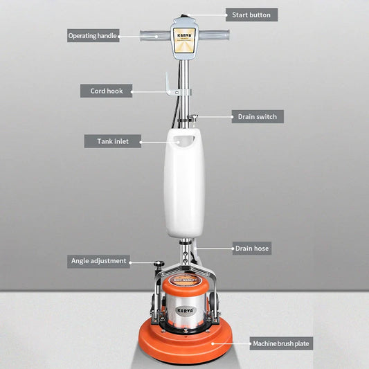 KTX-830931 13 Inch Floor Scrubber and Polishing Machine for Wood Waxing and Cleaning