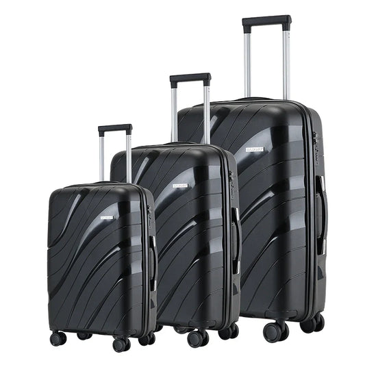 KTX-275987 Waterproof Lightweight 3-Piece Rolling Luggage Set in 20, 24, and 28 Inch Sizes
