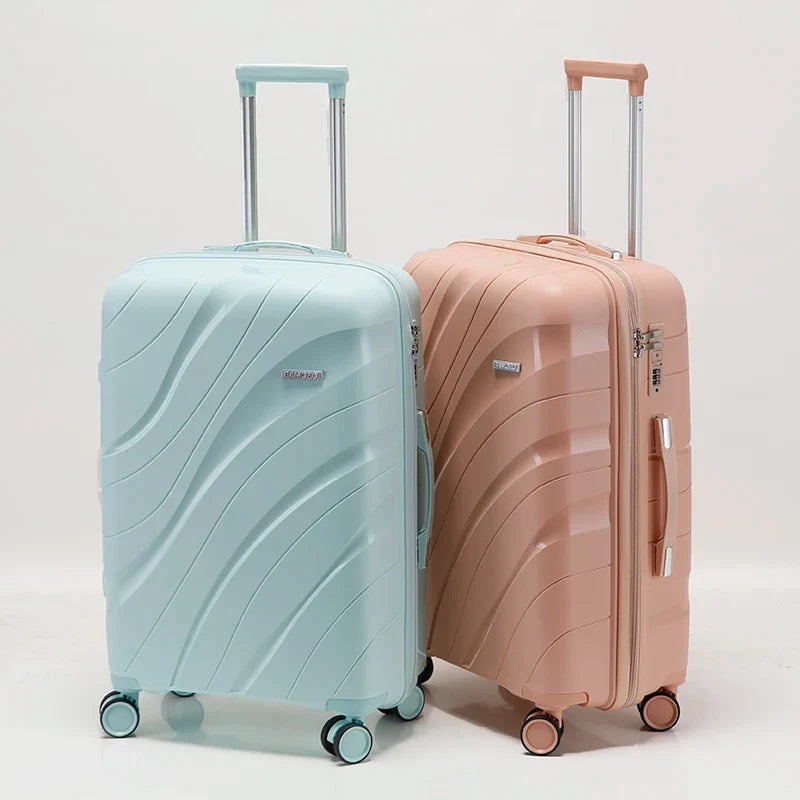 KTX-275987 Waterproof Lightweight 3-Piece Rolling Luggage Set in 20, 24, and 28 Inch Sizes