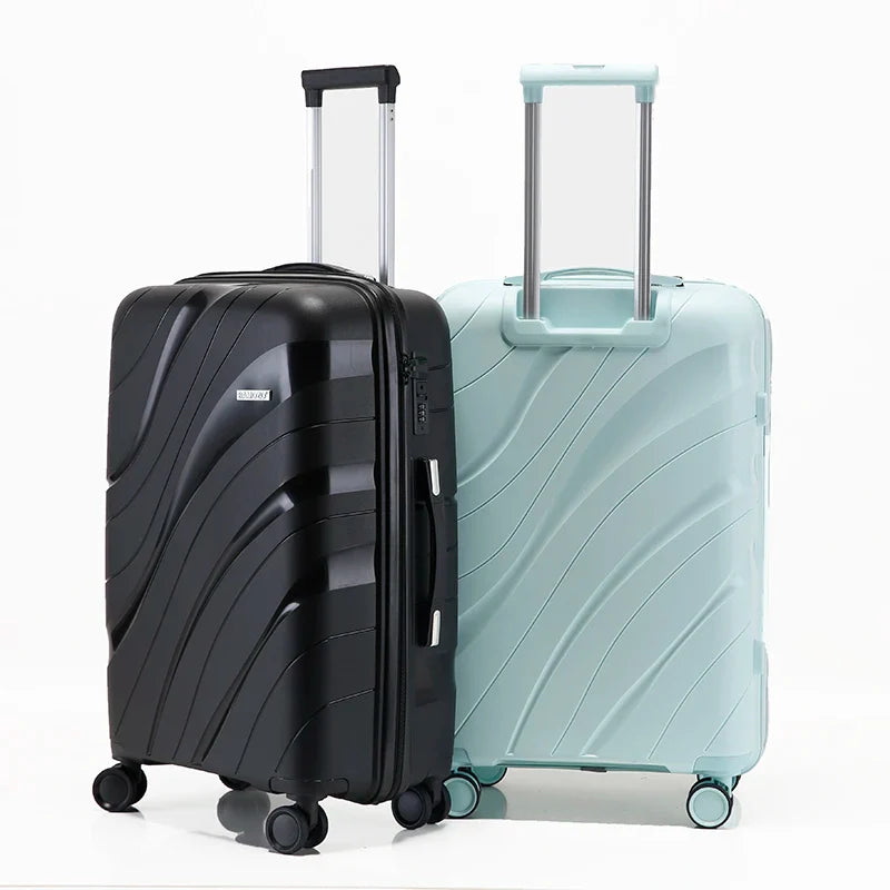 KTX-275987 Waterproof Lightweight 3-Piece Rolling Luggage Set in 20, 24, and 28 Inch Sizes