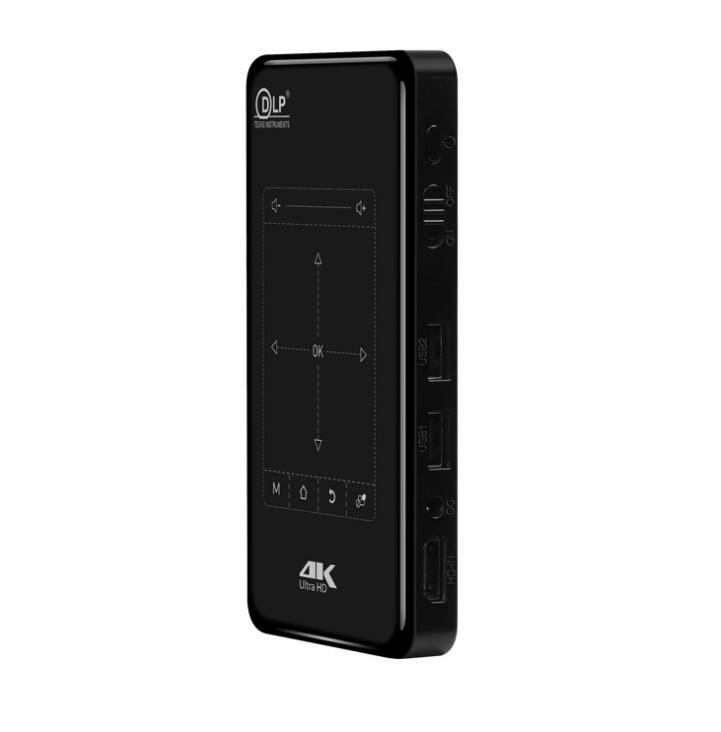 KTX-897875 Mini Projector with 4K Output, DLP Lens, Android 6.0, Bluetooth 4.1, and Dual-Band WiFi