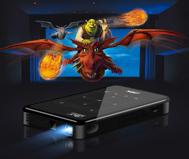 KTX-897875 Mini Projector with 4K Output, DLP Lens, Android 6.0, Bluetooth 4.1, and Dual-Band WiFi