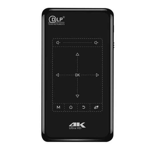 KTX-897875 Mini Projector with 4K Output, DLP Lens, Android 6.0, Bluetooth 4.1, and Dual-Band WiFi
