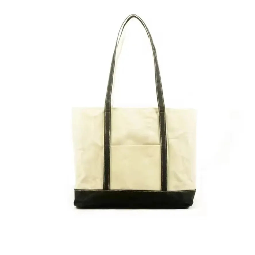 KTX-873235 Vintage Waxed Canvas and Leather Shoulder Bag - Eco-Friendly, Waterproof and Stylish Travel Tote