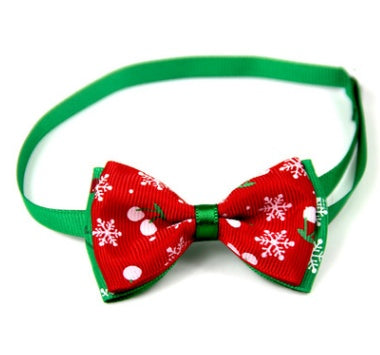 JMT-841674 Cute Christmas Pet Bow Ties for Dogs and Cats, Adjustable Neck Collar Accessory, 8 Colors Available