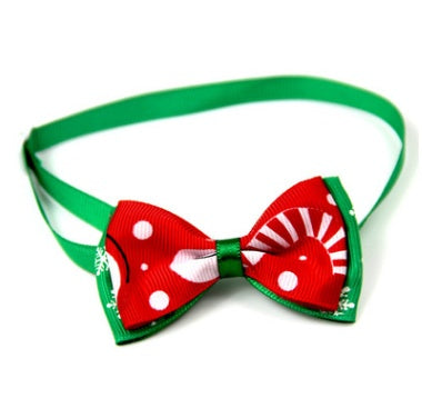 JMT-841674 Cute Christmas Pet Bow Ties for Dogs and Cats, Adjustable Neck Collar Accessory, 8 Colors Available