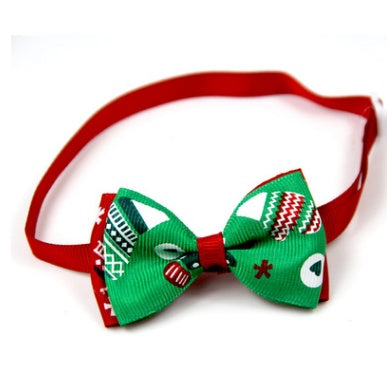 JMT-841674 Cute Christmas Pet Bow Ties for Dogs and Cats, Adjustable Neck Collar Accessory, 8 Colors Available