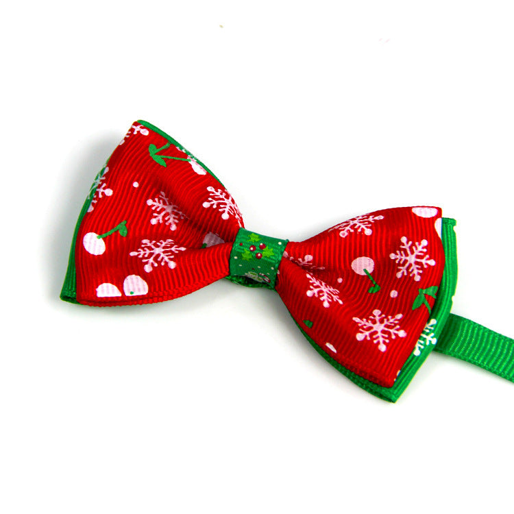 JMT-841674 Cute Christmas Pet Bow Ties for Dogs and Cats, Adjustable Neck Collar Accessory, 8 Colors Available