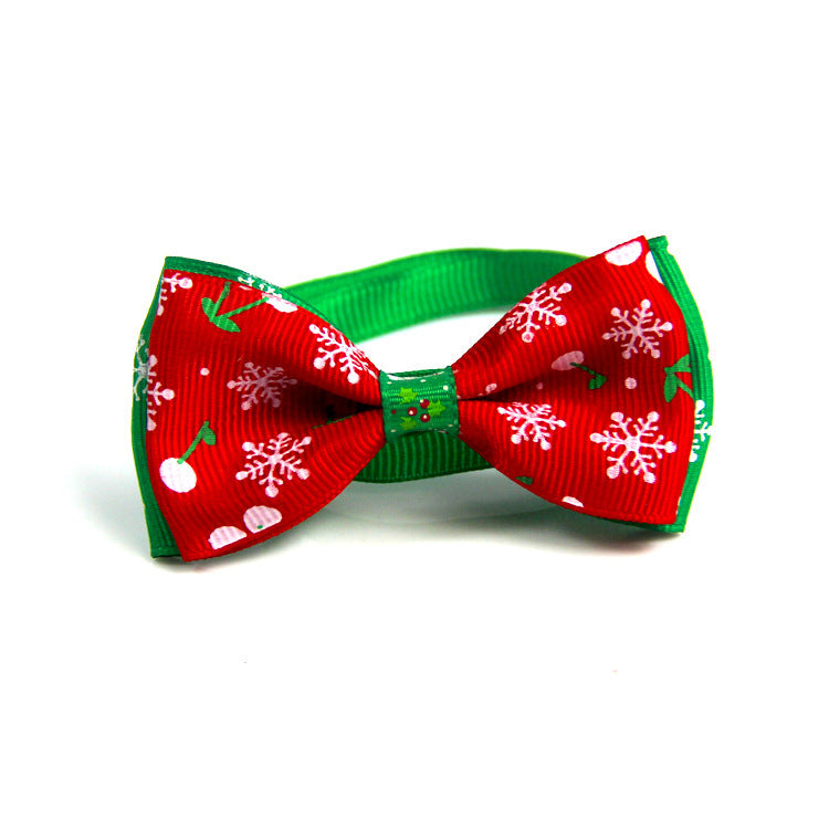 JMT-841674 Cute Christmas Pet Bow Ties for Dogs and Cats, Adjustable Neck Collar Accessory, 8 Colors Available