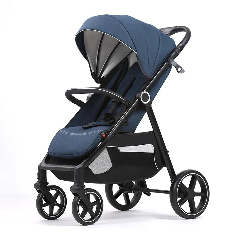 KTX-315155 Compact 3-in-1 Foldable Travel Stroller for Kids Over 3 Years with One-Foot Brake and Five-Point Safety Harness