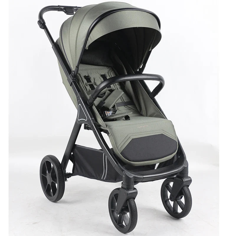 KTX-315155 Compact 3-in-1 Foldable Travel Stroller for Kids Over 3 Years with One-Foot Brake and Five-Point Safety Harness