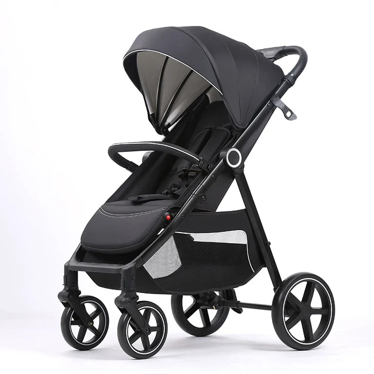 KTX-315155 Compact 3-in-1 Foldable Travel Stroller for Kids Over 3 Years with One-Foot Brake and Five-Point Safety Harness