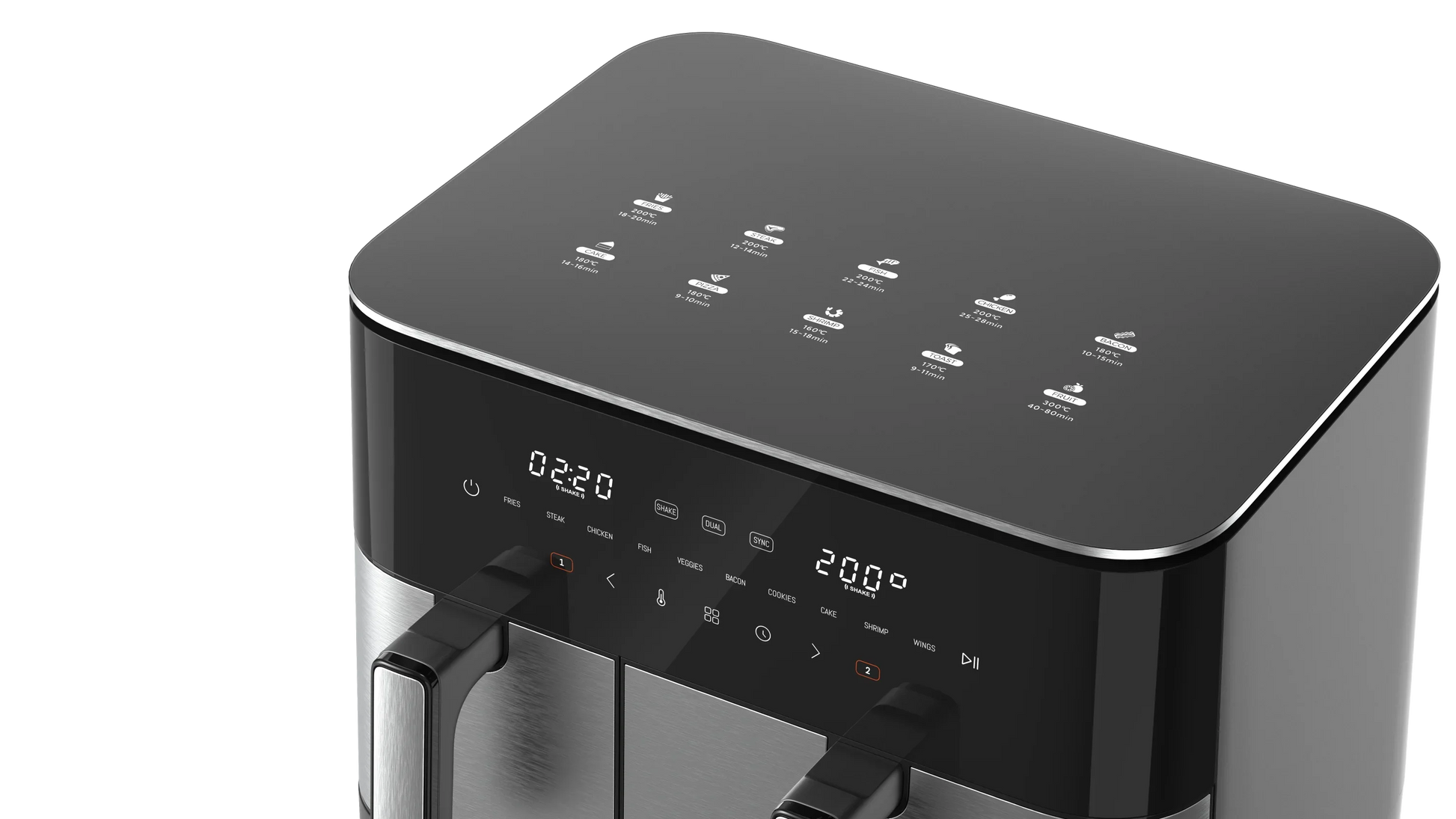 KTX-712211 11L Dual Core Air Fryer - Multifunctional Cooking Pot with Large Capacity and Visible Design