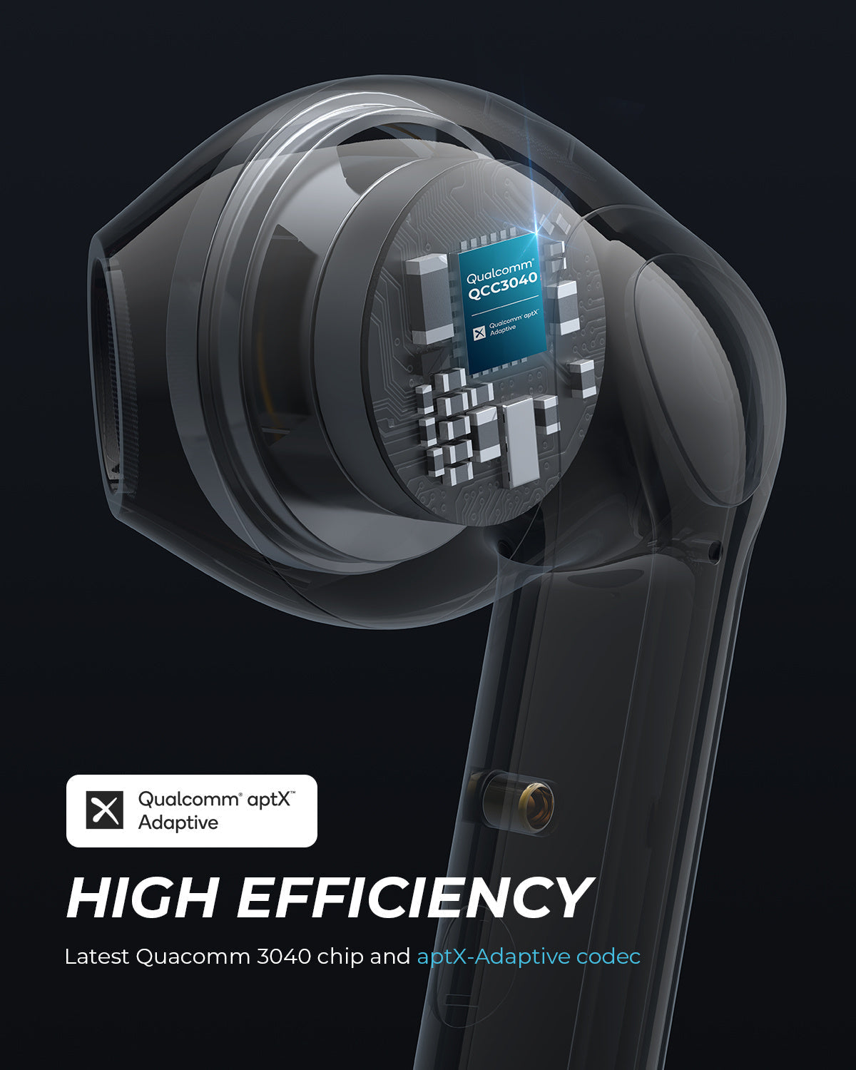 KTX-048403 TrueAir2 Wireless Bluetooth Headset with AptX, Dual Mic, CVC Noise Cancellation, and Long Battery Life for Sports and Running