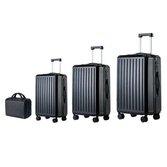 KTX-309907 3-Piece Aluminium Mini Luggage Set with USB Makeup Bags and Iron Storage Case for Daily Travel