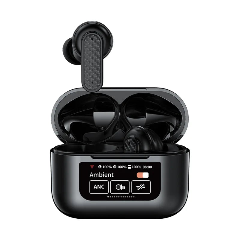 KTX-657619 Bluetooth V5.3 Wireless In-Ear Sports Headphones with LED Battery Indicator and LCD Display