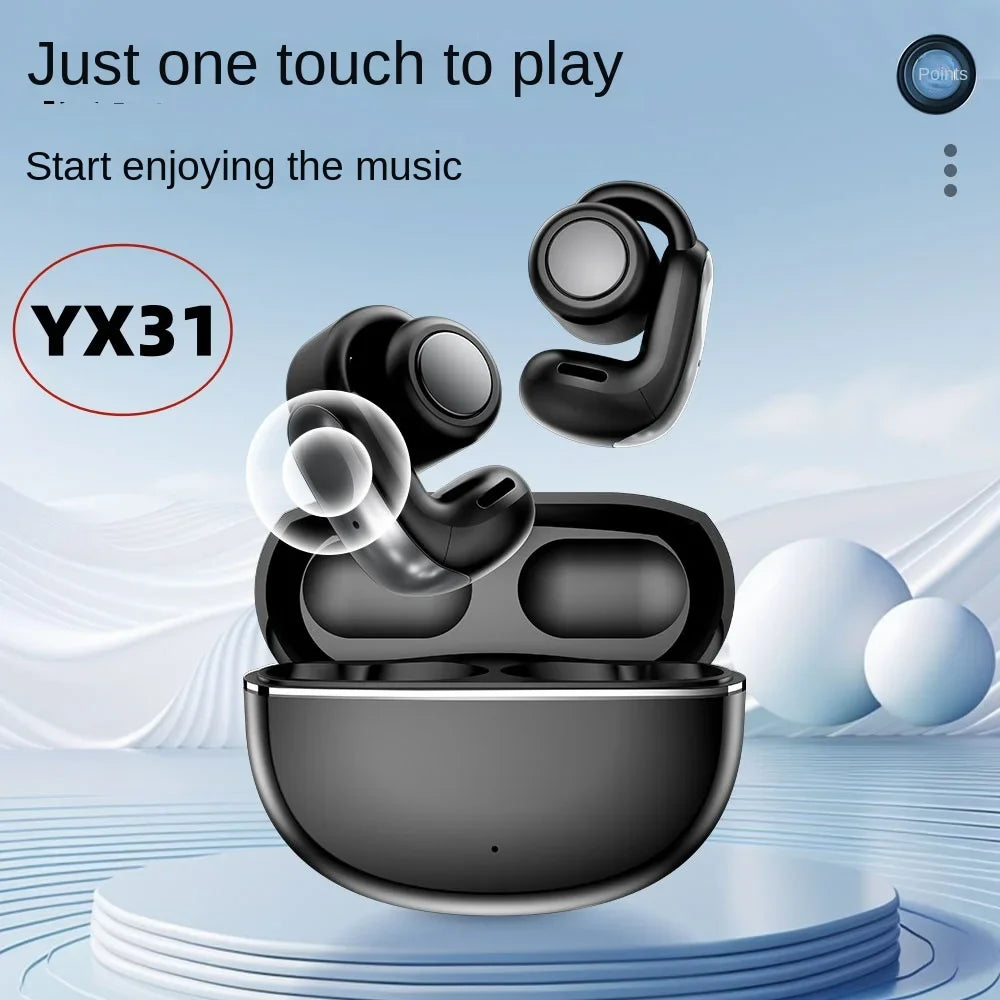 KTX-411283 YX31 Bluetooth Headset with Noise Reduction and LED Battery Indicator - Compact Sports Earphones