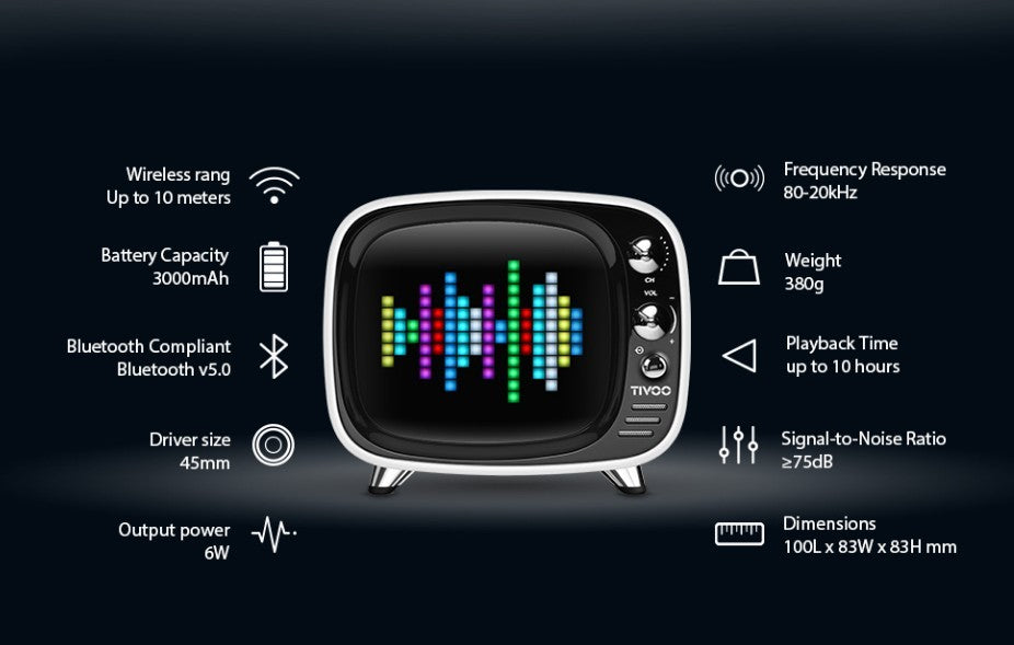 KTX-315603 Portable Bluetooth Speaker with Alarm Clock Functionality
