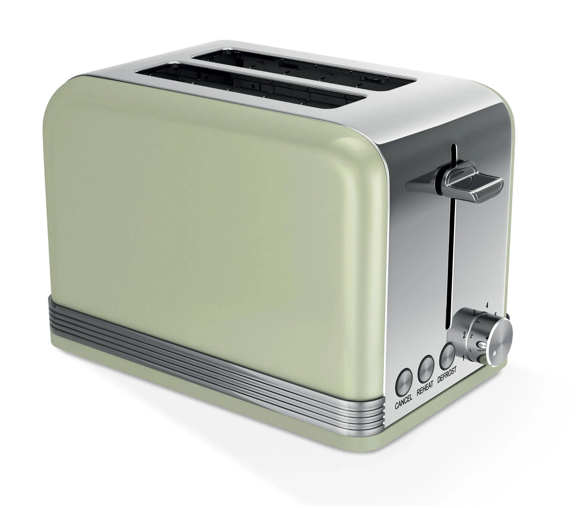 KTX-029011 Stainless Steel 2-Slice Automatic Pop-Up Toaster with Plated Trim