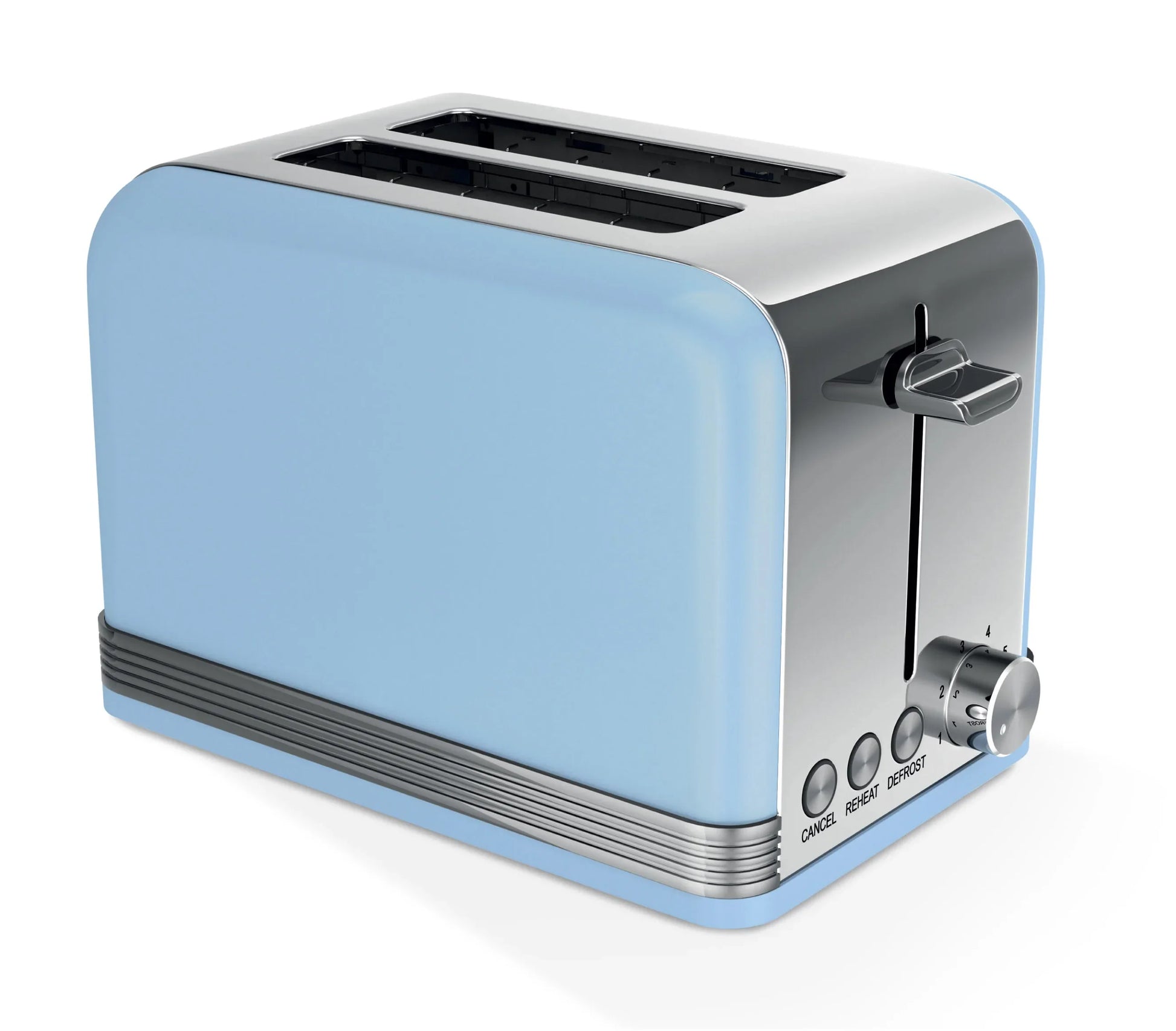 KTX-029011 Stainless Steel 2-Slice Automatic Pop-Up Toaster with Plated Trim