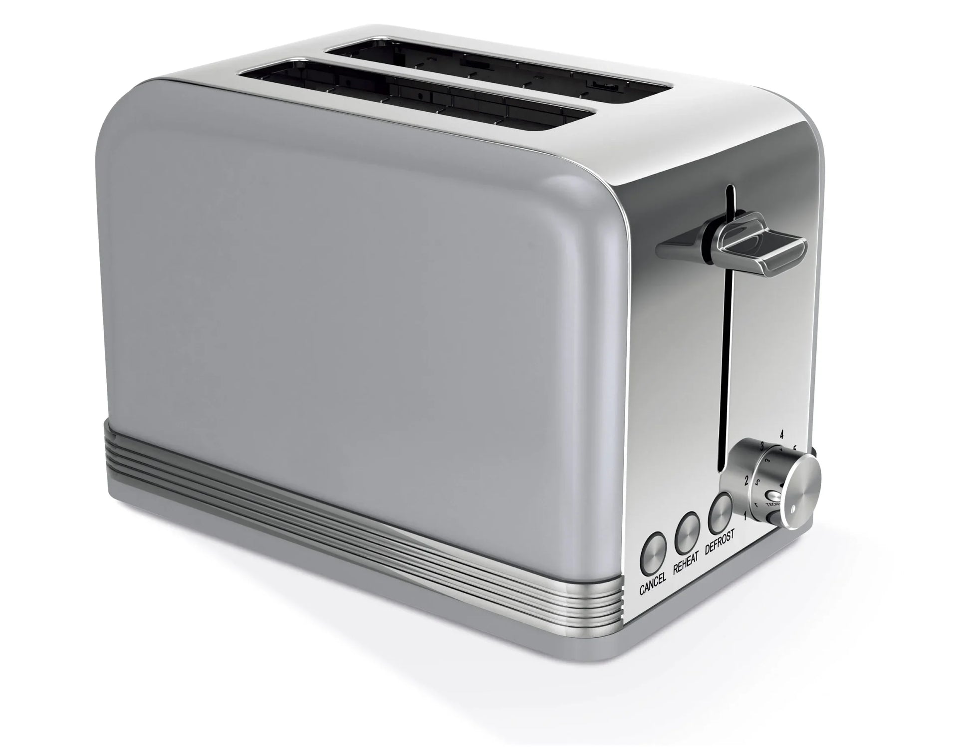 KTX-029011 Stainless Steel 2-Slice Automatic Pop-Up Toaster with Plated Trim